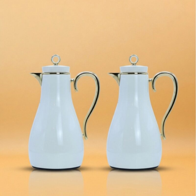 2 White Flasks